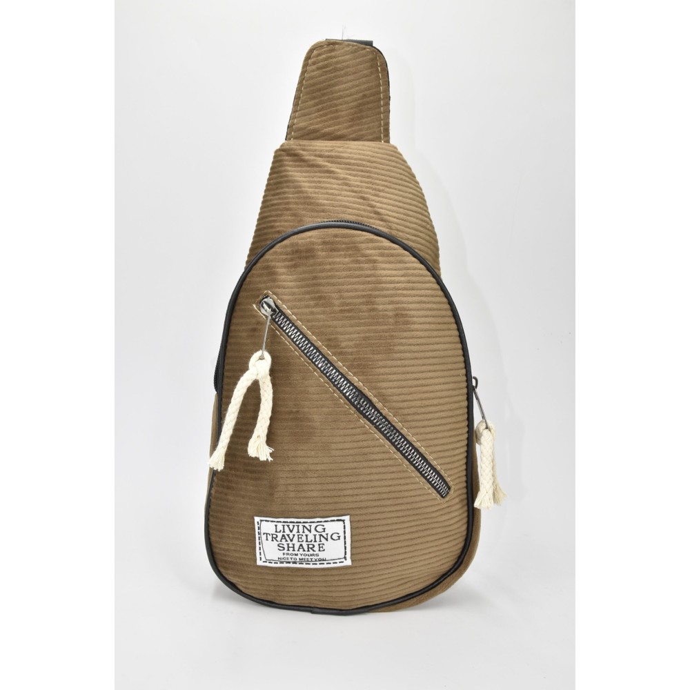 David Polo Unisex τσάντα Freebag βελουδί με δύο θήκες Βιζόν DVP901-VSN