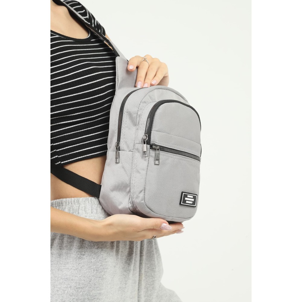 Shaka Τσαντάκι Freebag με δύο θήκες Γκρι SHK-U3-grey