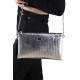 Silver Polo Ασημί Clutch τσάντα μονής θήκης SP1034-21