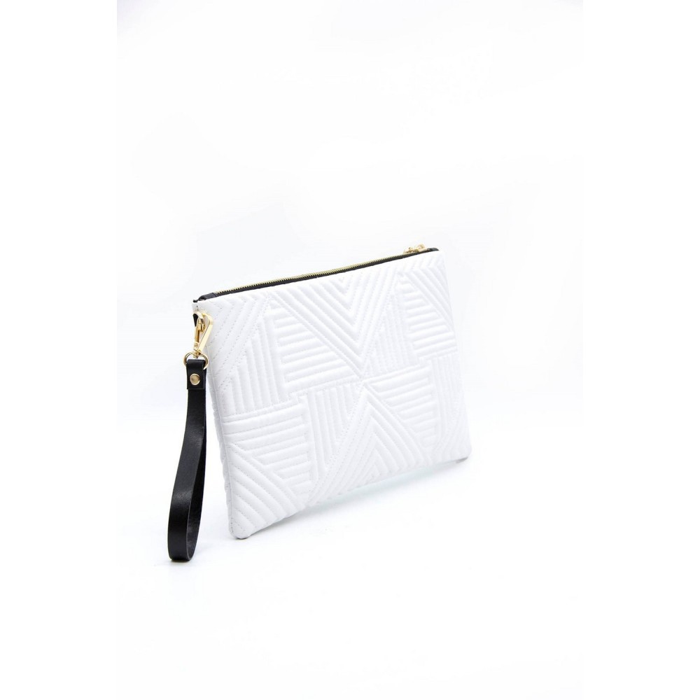 Silver Polo Λευκό Clutch τσάντα μονής θήκης SP1034-12